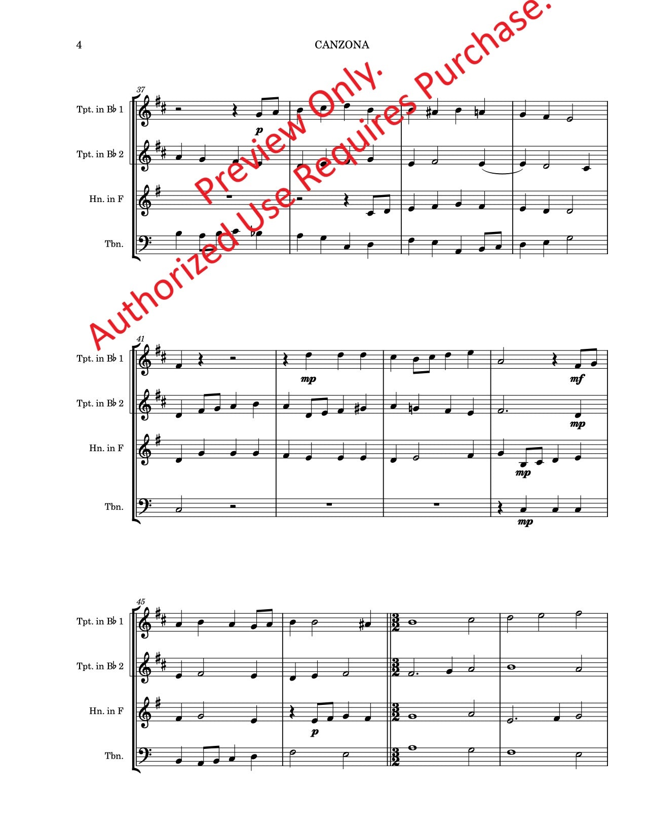 Canzona for Brass Quartet (Frescobaldi)