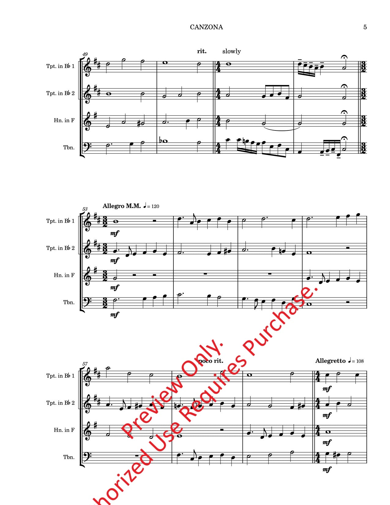 Canzona for Brass Quartet (Frescobaldi)