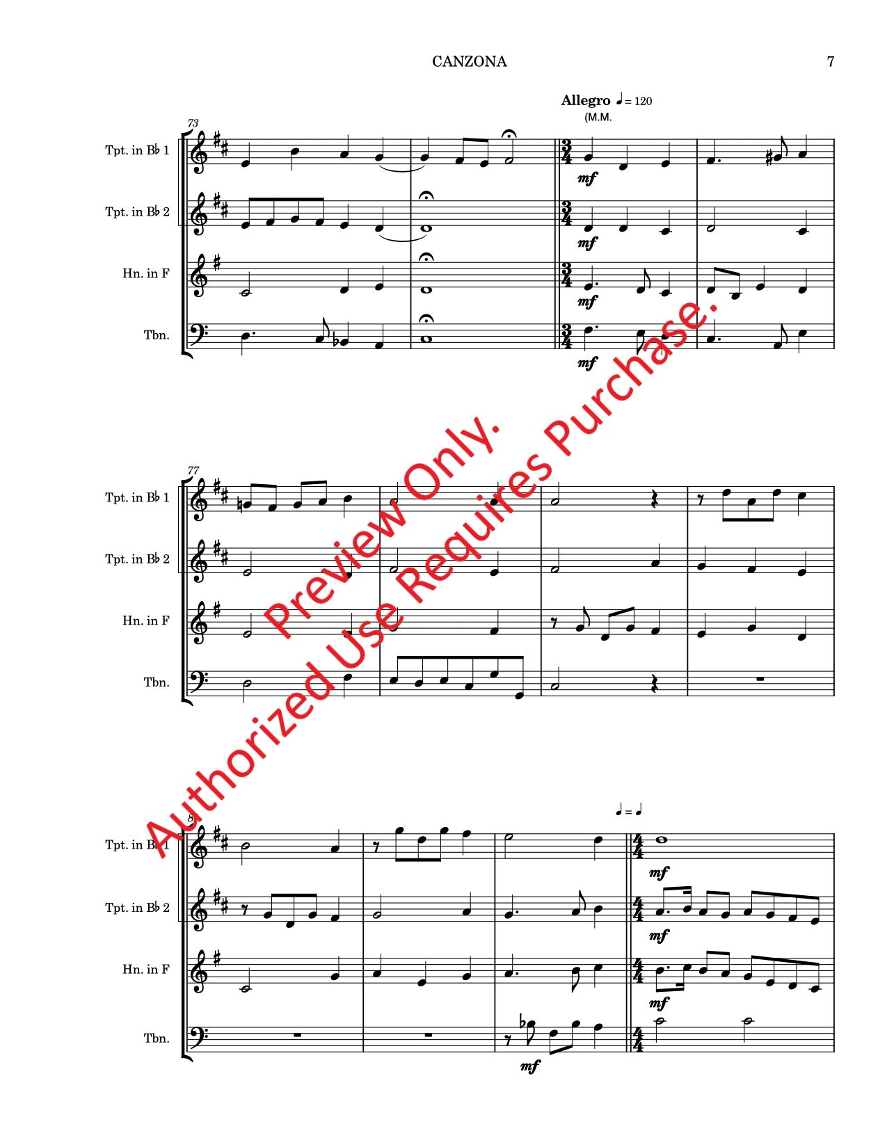 Canzona for Brass Quartet (Frescobaldi)