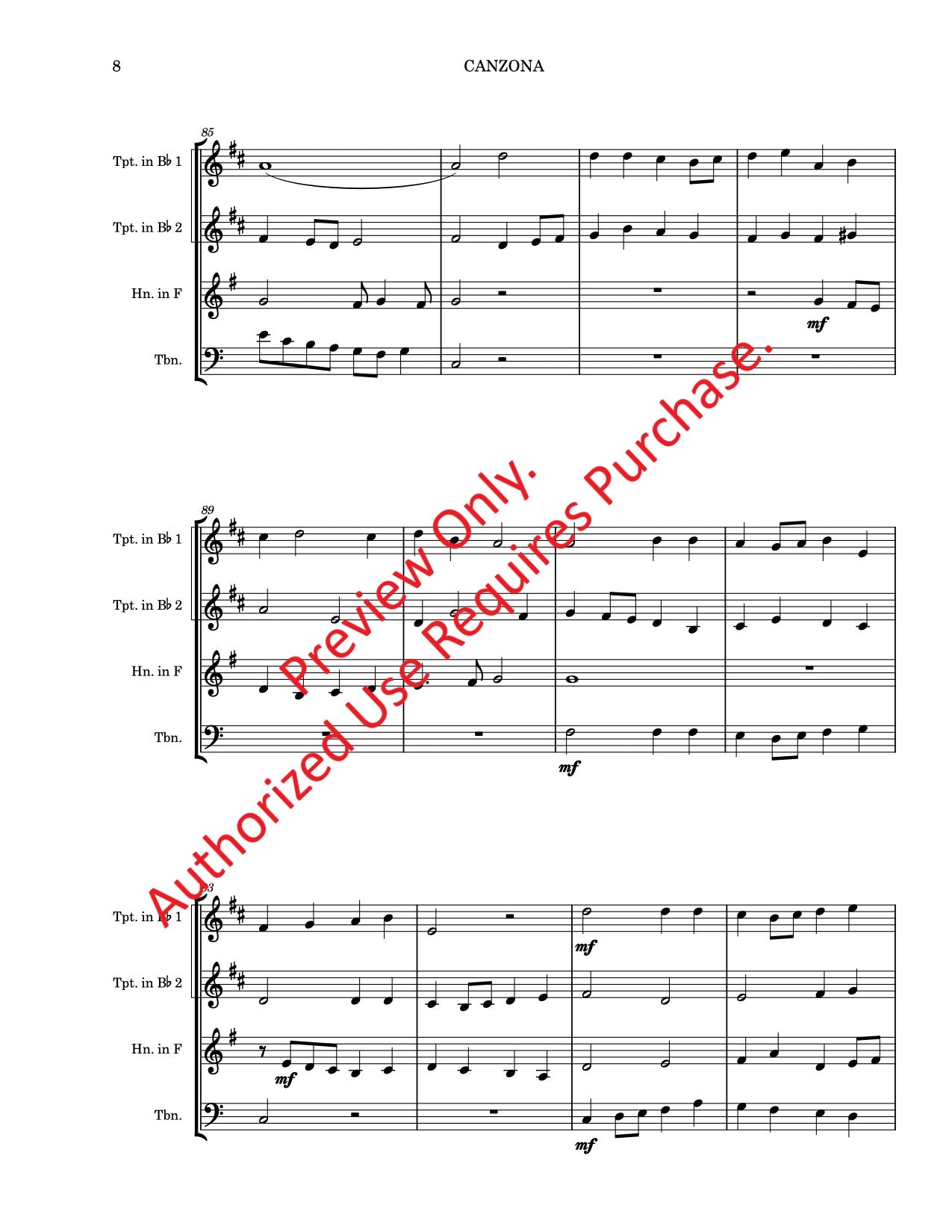 Canzona for Brass Quartet (Frescobaldi)