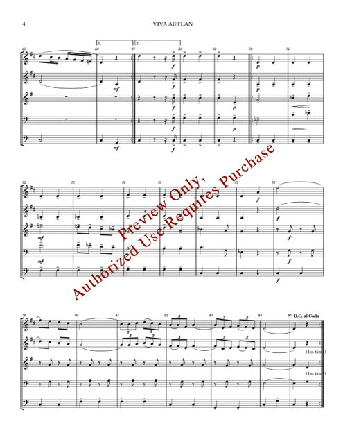 Melodies From Mexico for Brass Quintet