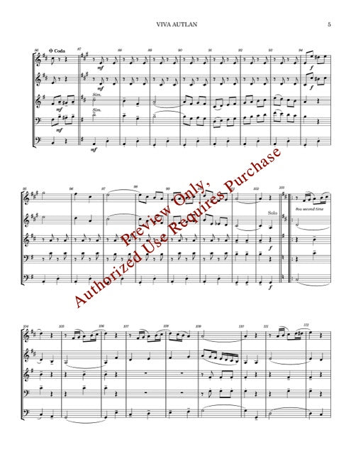 Melodies From Mexico for Brass Quintet