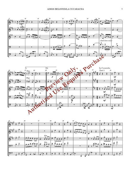 Melodies From Mexico for Brass Quintet