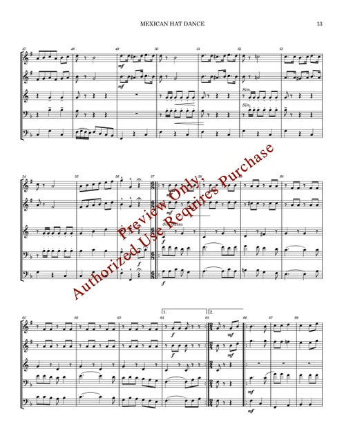 Melodies From Mexico for Brass Quintet