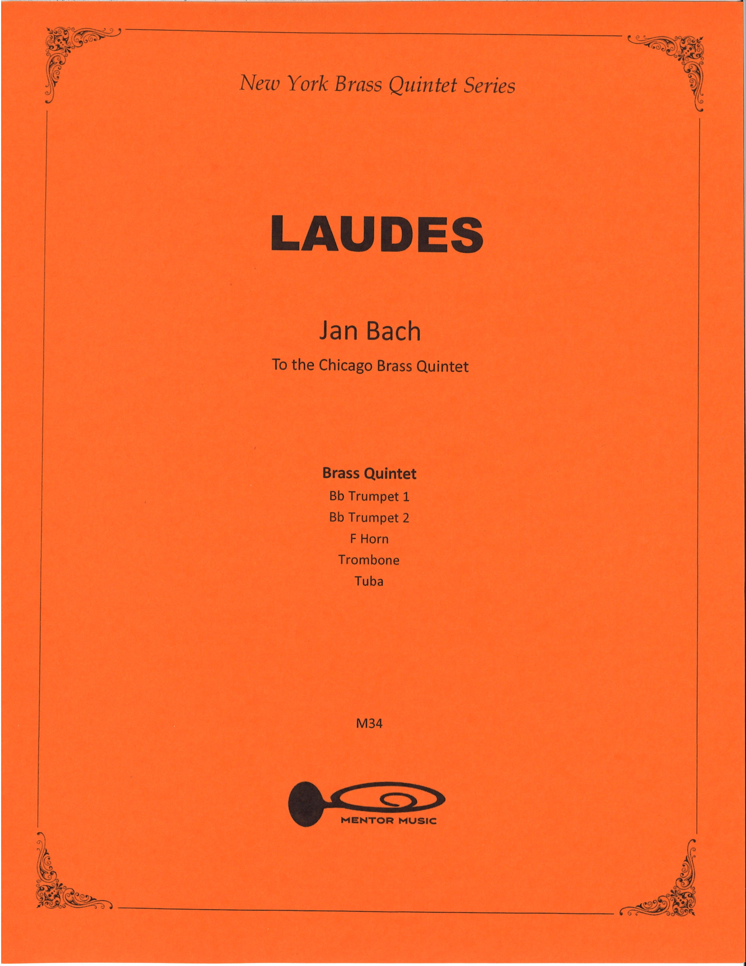 Laudes by Jan Bach for Brass Quintet