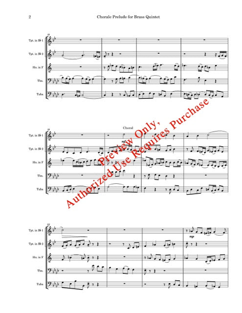 Chorale Prelude for Brass Quintet