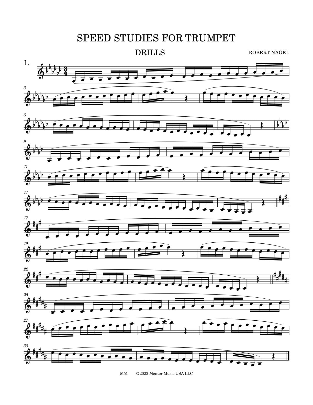 Speed Studies - Drills and Etudes by Robert Nagel