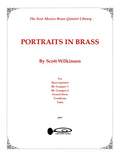 Cover of 'Portraits in Brass' by Scott Wilkinson for New Mexico Brass Quintet Library