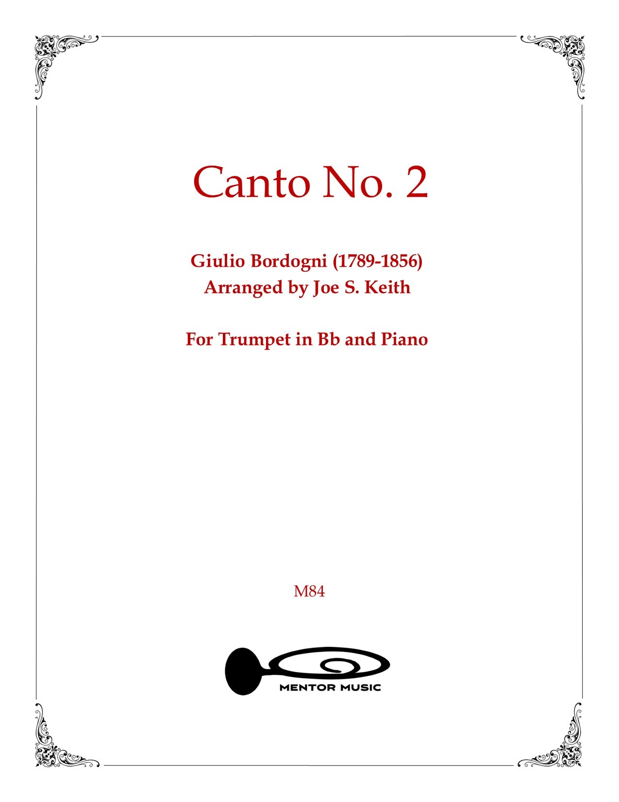 Canto No. 2 for Trumpet and Piano