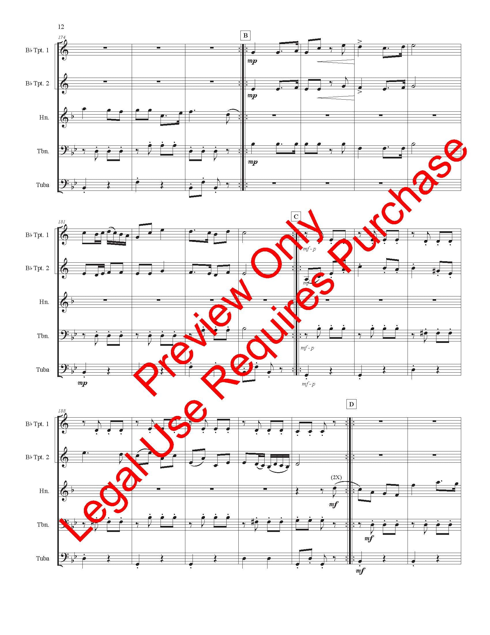 Music Of Stephen Foster - Brass Quintet