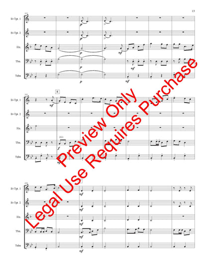 Music Of Stephen Foster - Brass Quintet