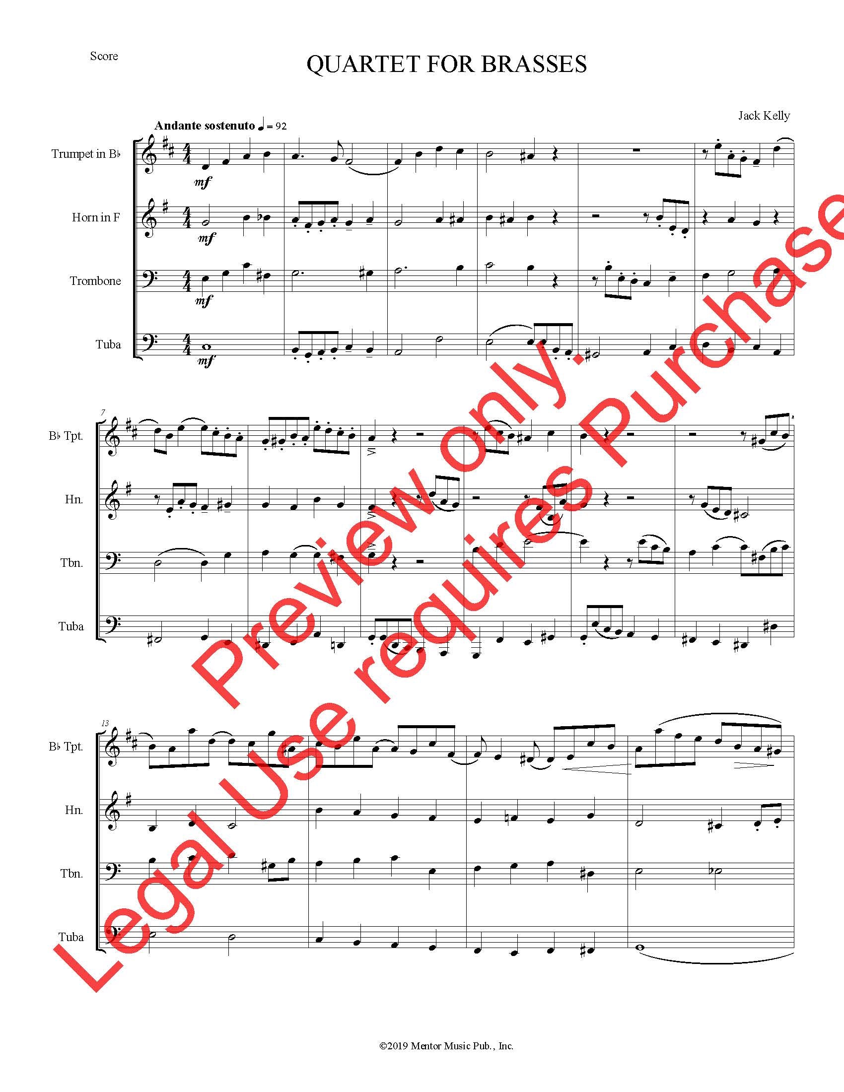 Quartet for Brasses (Brass Quartet)