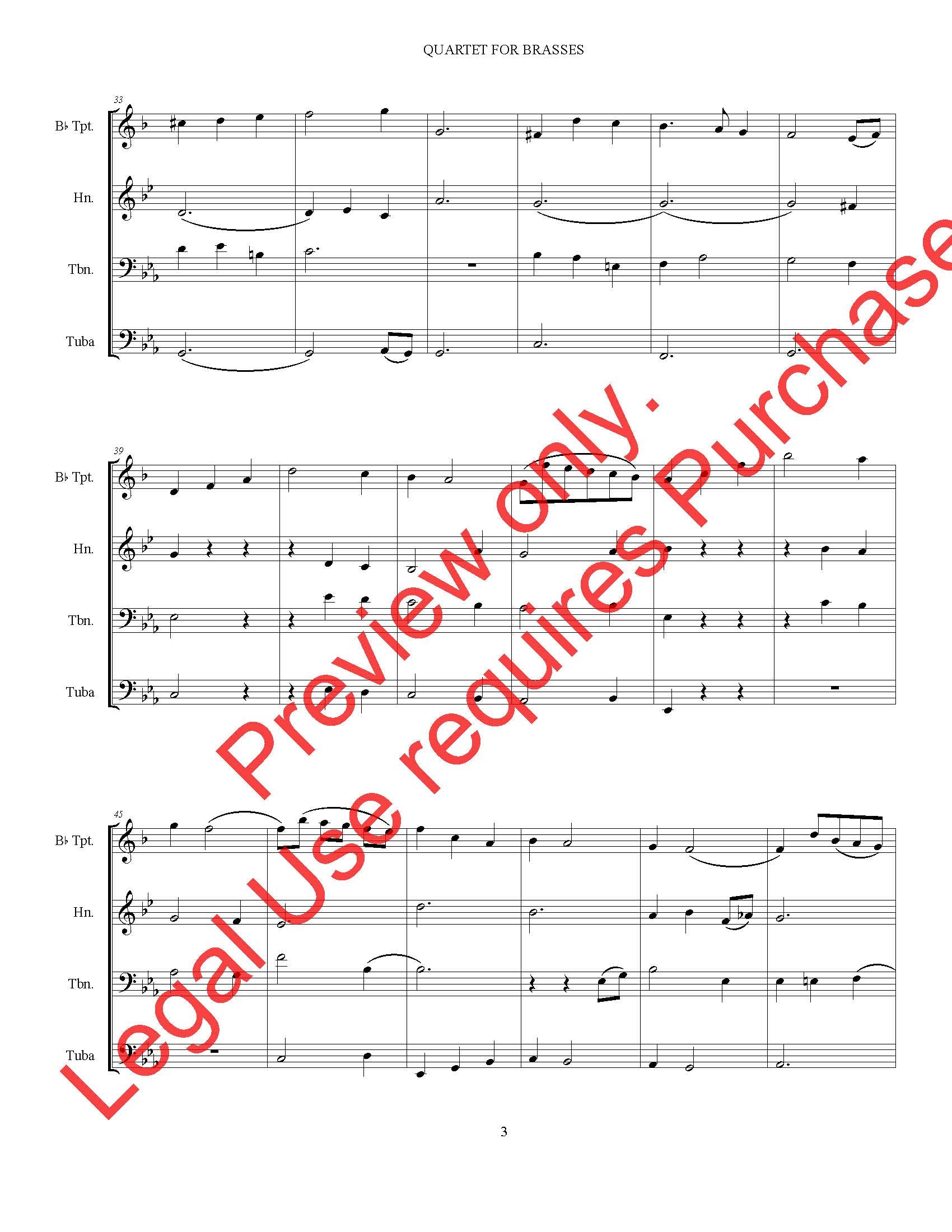 Quartet for Brasses (Brass Quartet)