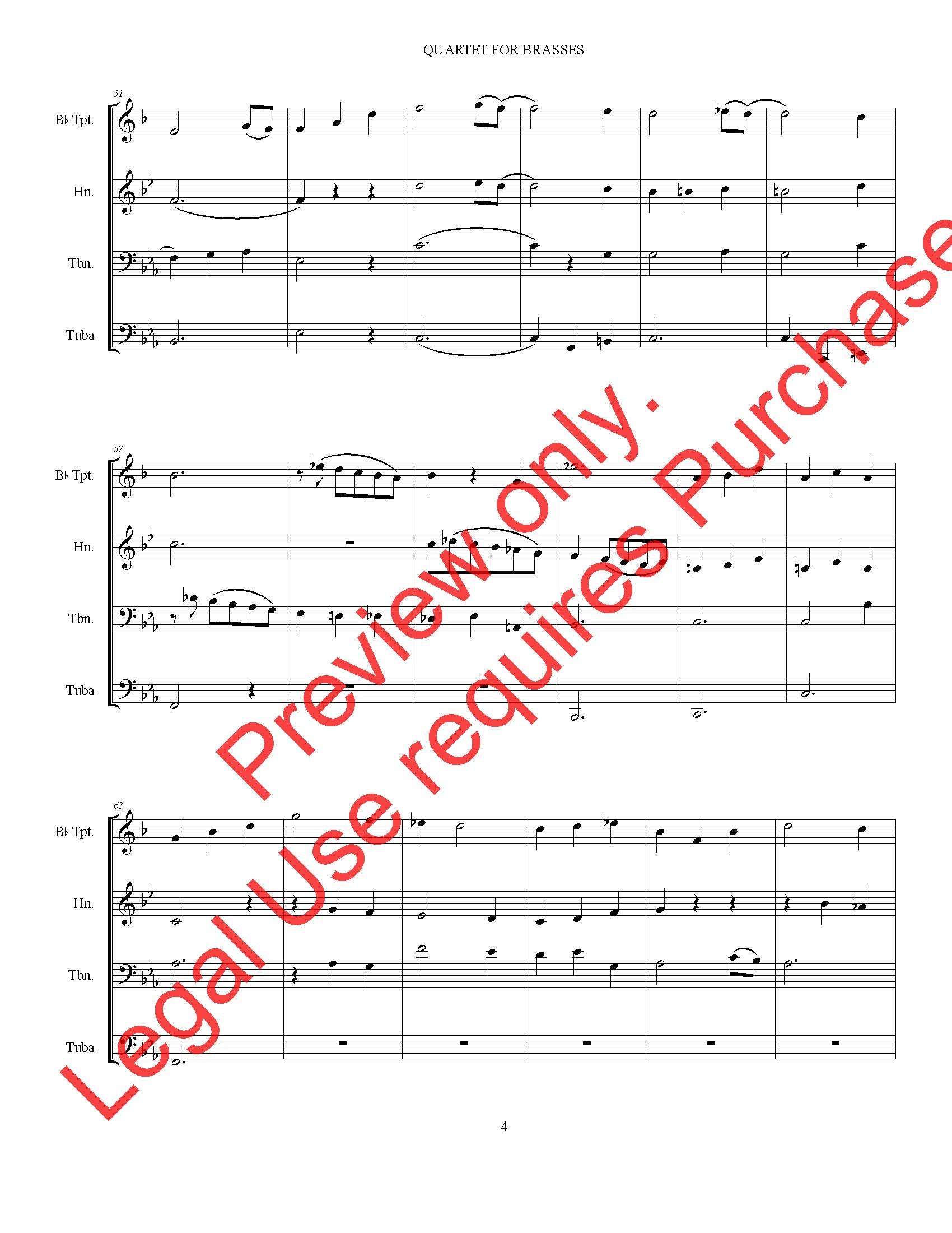 Quartet for Brasses (Brass Quartet)