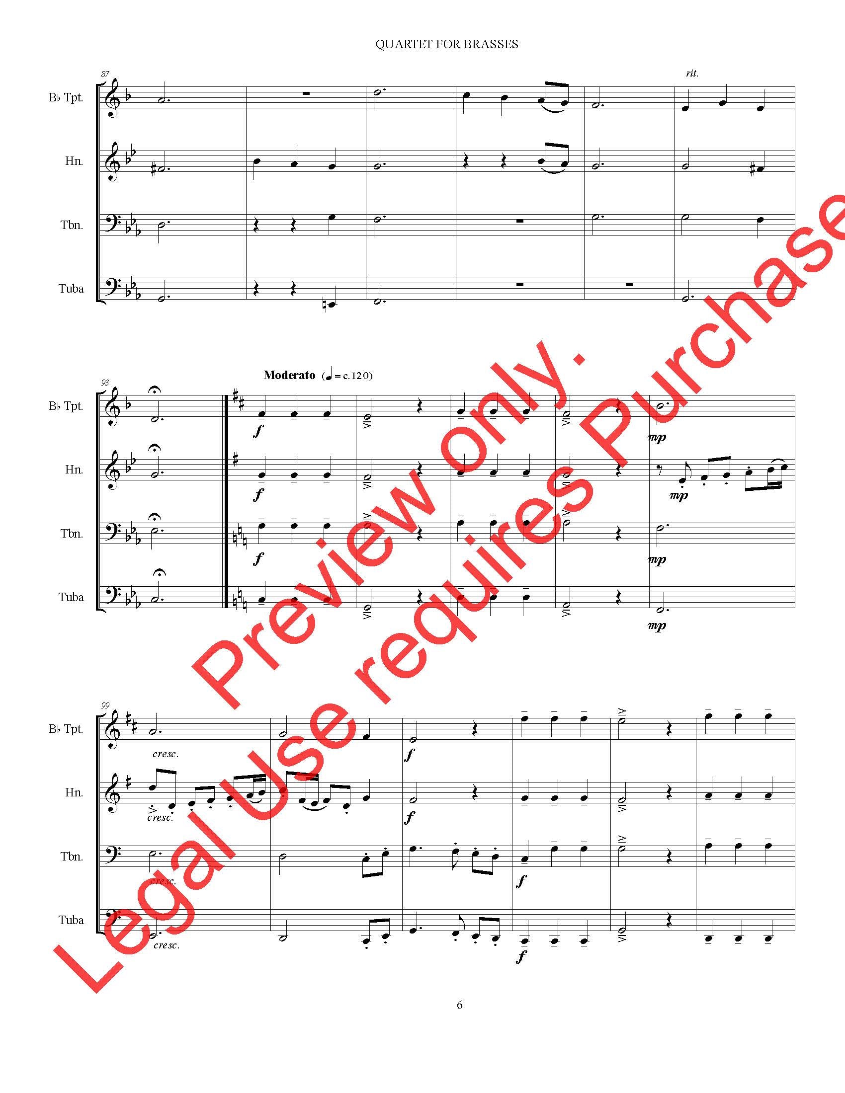 Quartet for Brasses (Brass Quartet)