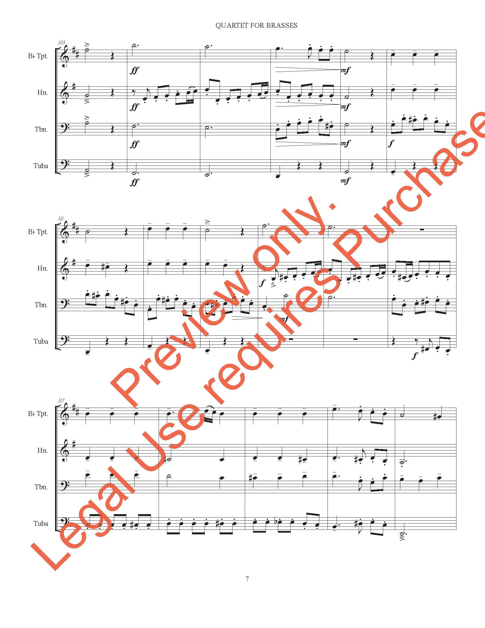 Quartet for Brasses (Brass Quartet)