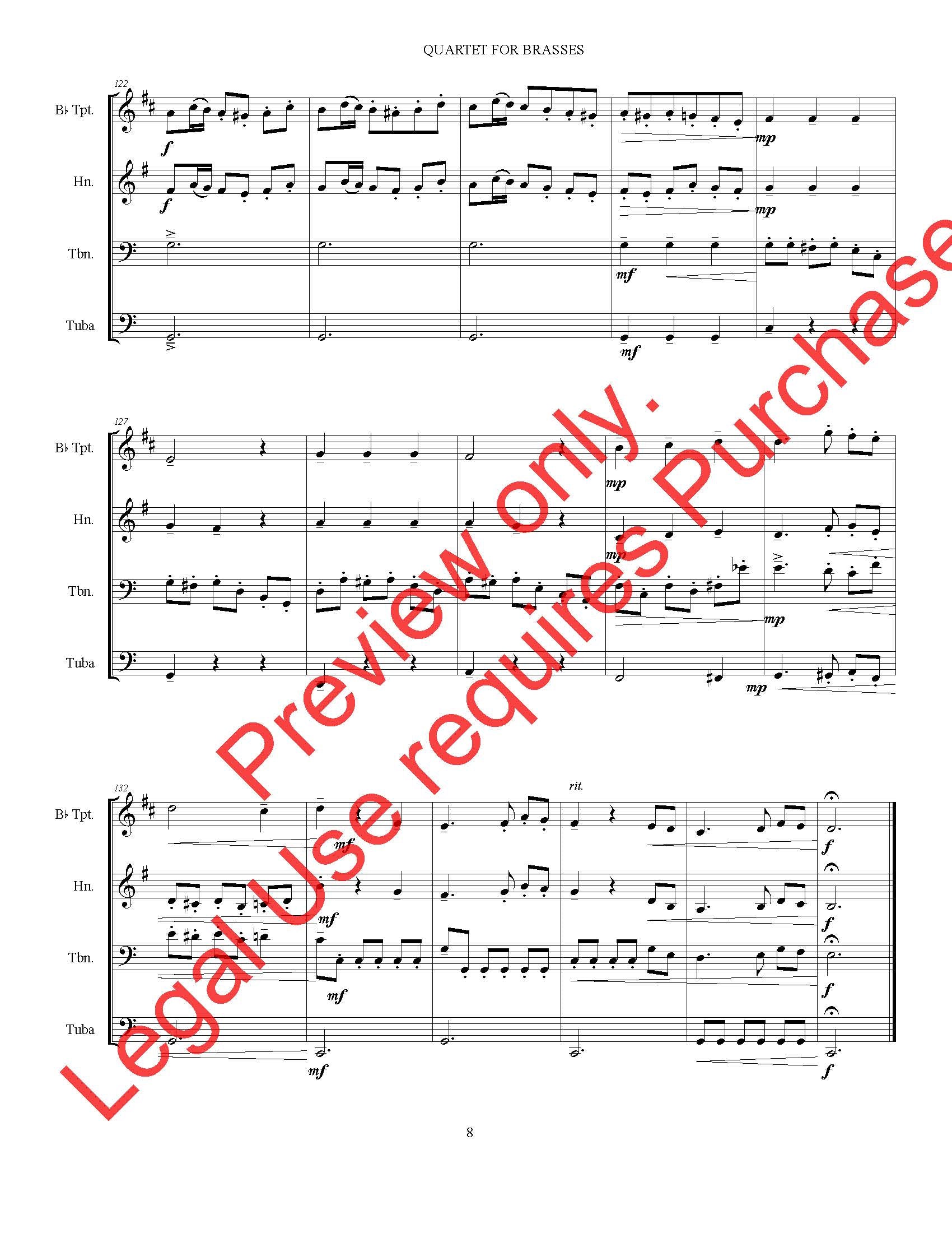 Quartet for Brasses (Brass Quartet)