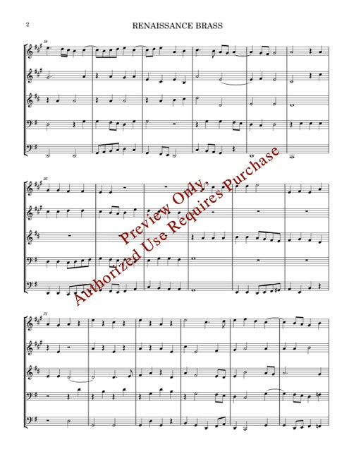 Renaissance Brass for Brass Quintet