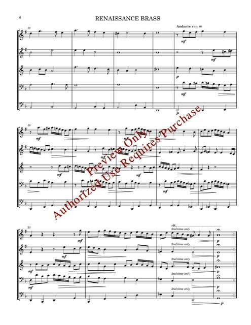 Renaissance Brass for Brass Quintet