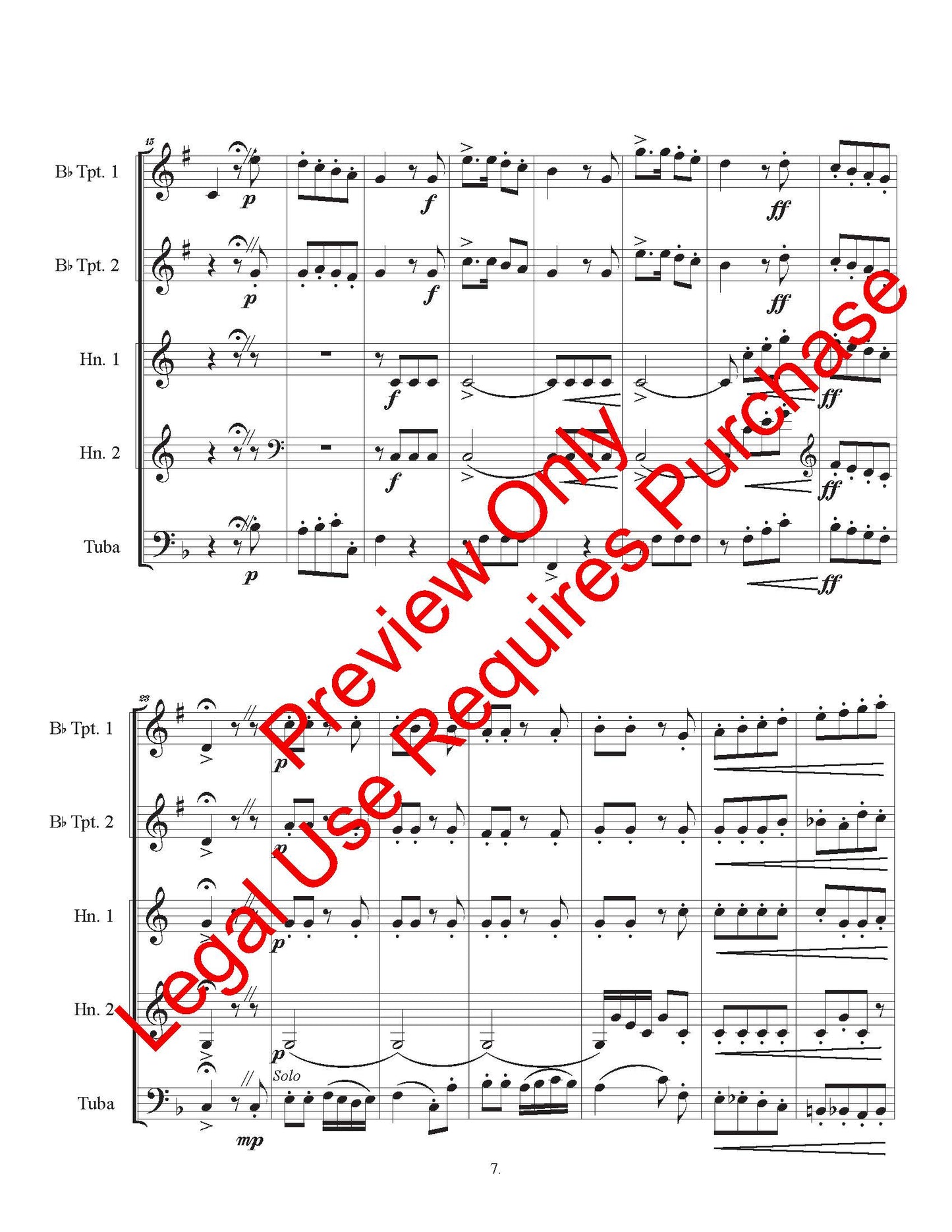 Scherzo and Lied for Brass Quintet