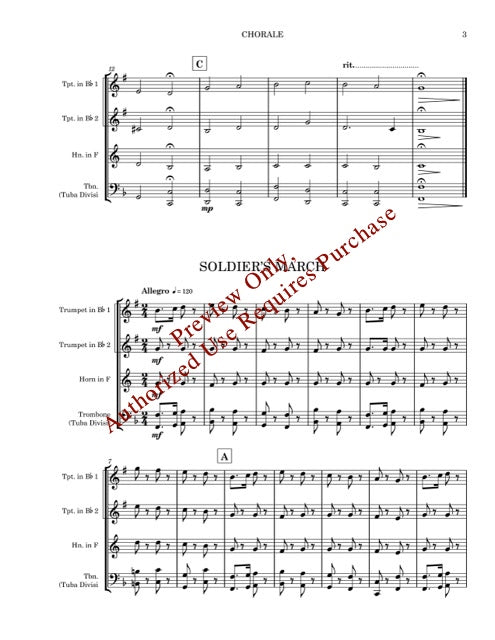 Song, Chorale and March for Brass Quintet