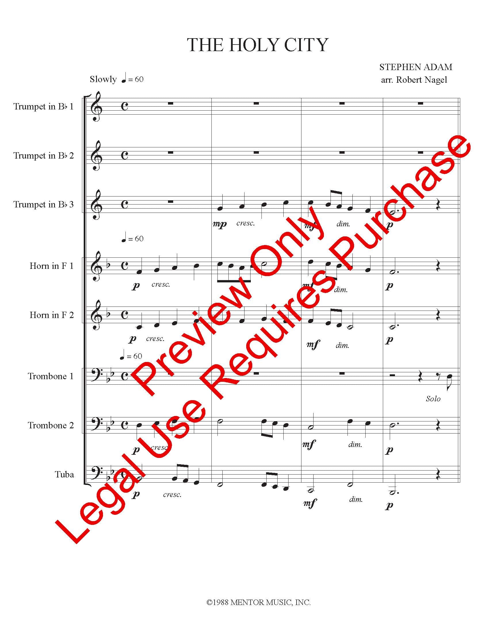 The Holy City - Brass Ensemble