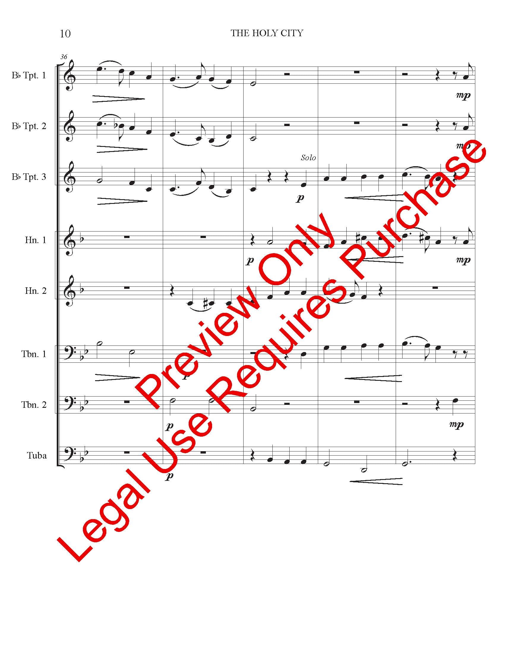 The Holy City - Brass Ensemble