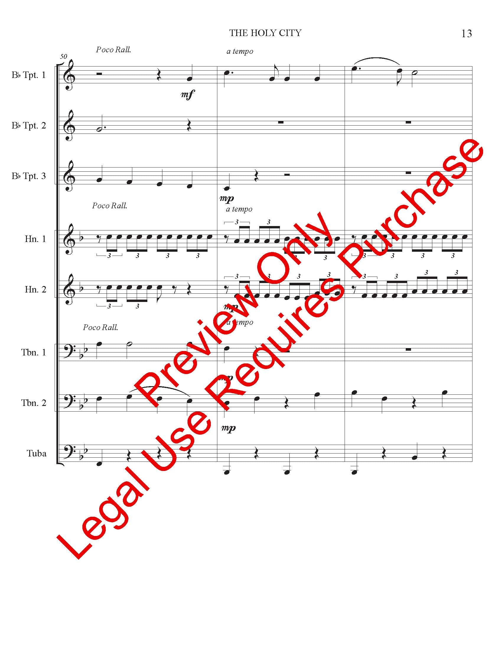 The Holy City - Brass Ensemble
