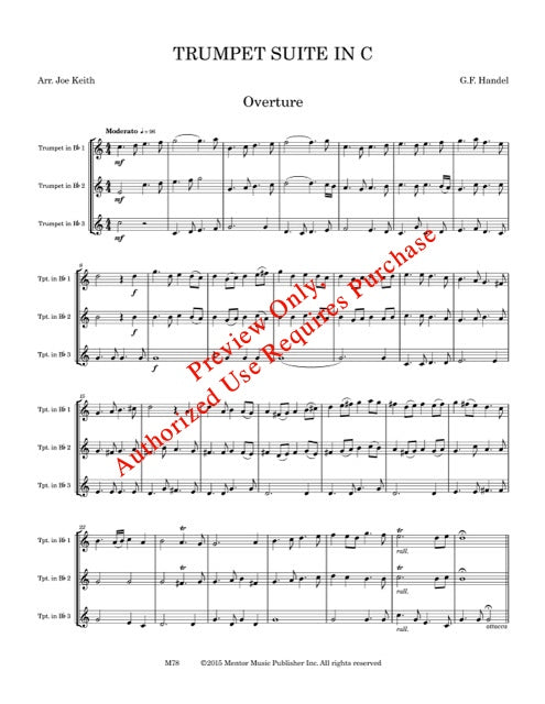 Trumpet Suite in C by Handel (for Trumpet Trio)