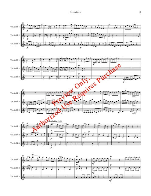 Trumpet Suite in C by Handel (for Trumpet Trio)