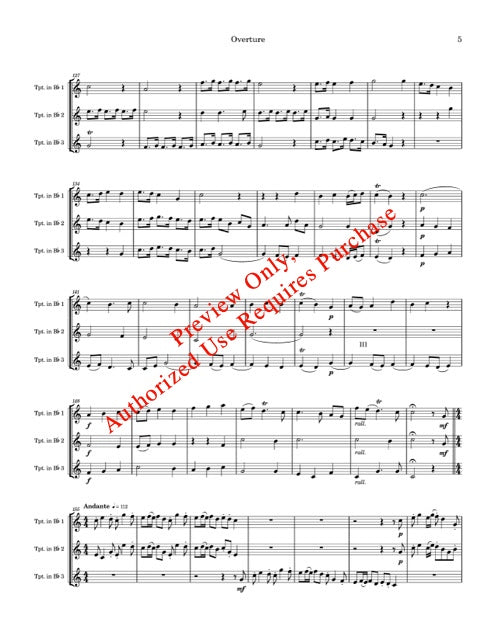Trumpet Suite in C by Handel (for Trumpet Trio)