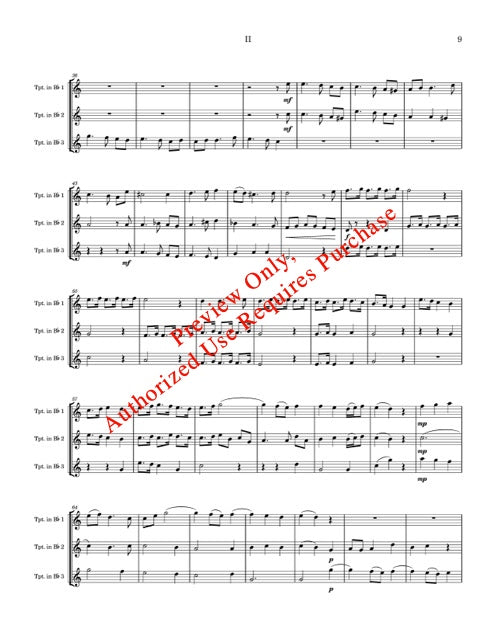 Trumpet Suite in C by Handel (for Trumpet Trio)