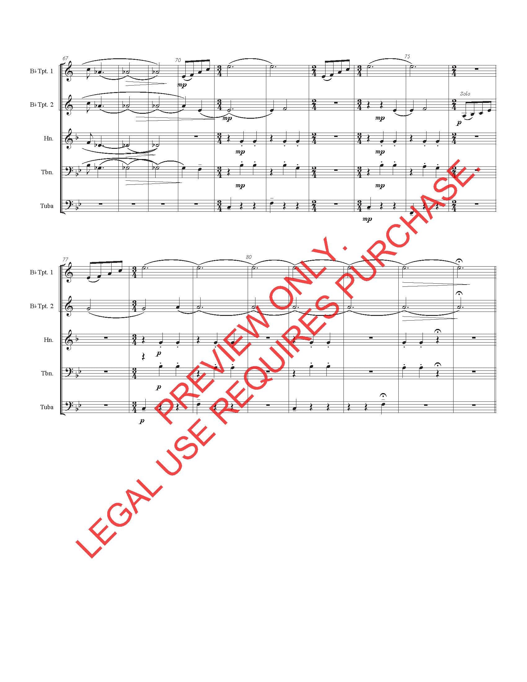 Four Movements for Five Brass (1957) Collier Jones (Full Score only)