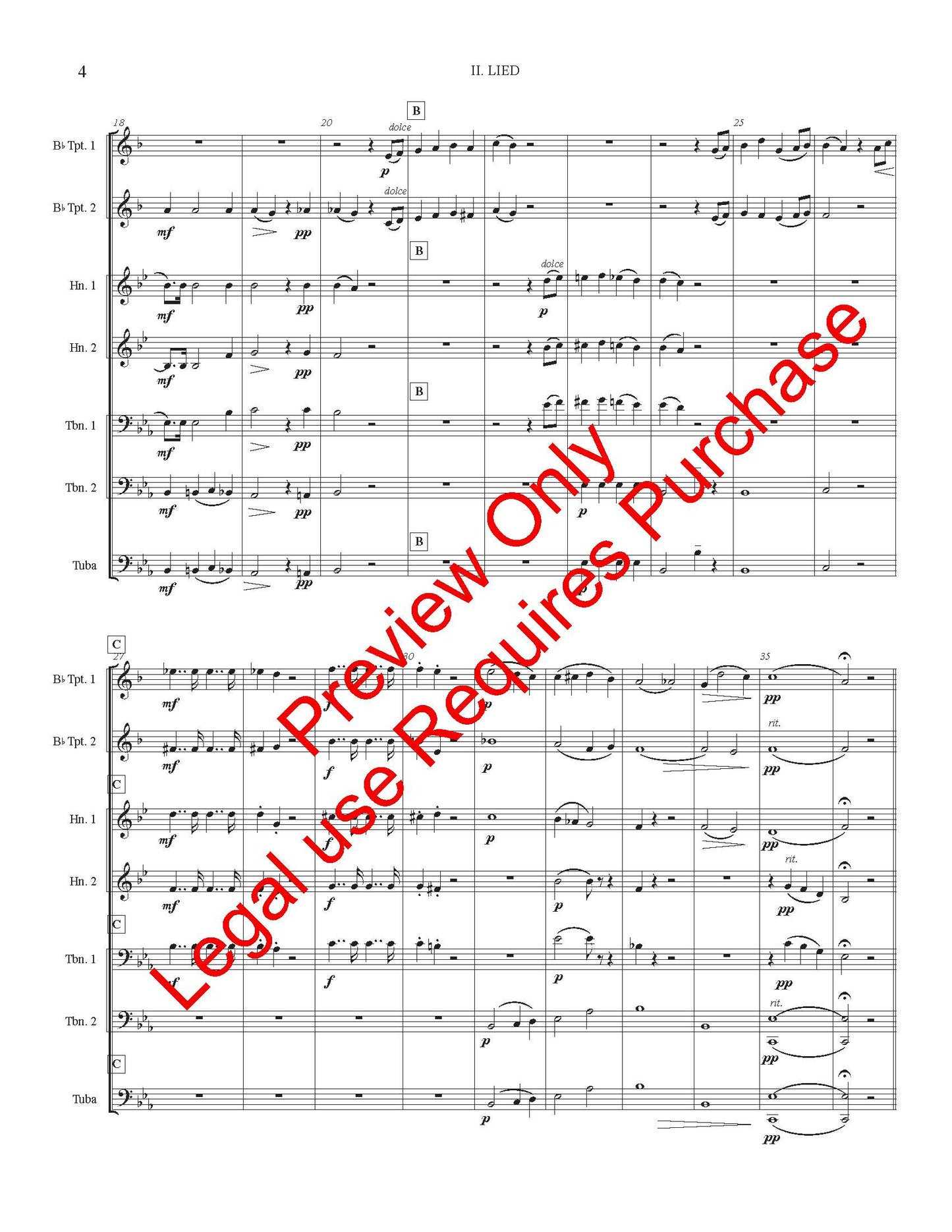Four Songs for Brass by Ludwig Maurer