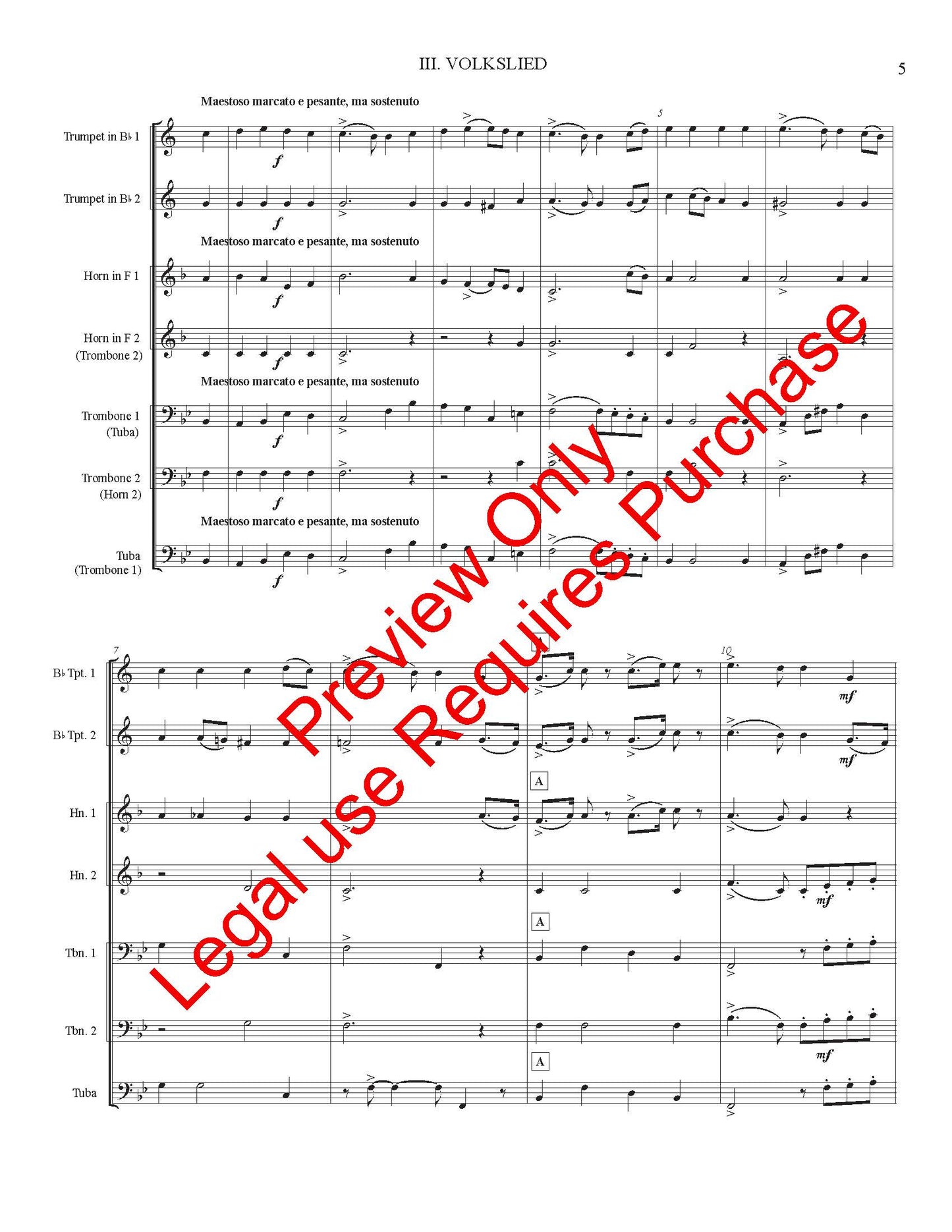 Four Songs for Brass by Ludwig Maurer