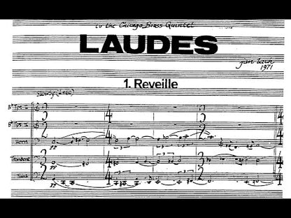 Laudes by Jan Bach for Brass Quintet